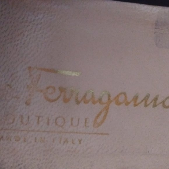 Ferragamo Business Boutique Shoes Size 10 C Alligatorlike Brown Leather - Picture 4 of 7